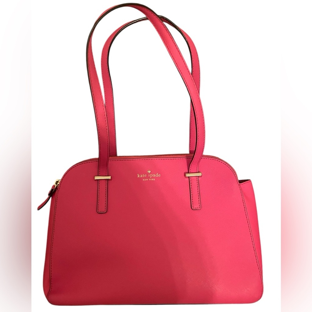 Kate Spade Pink Leather 3 Compartment Shoulder Bag. Only used several times.